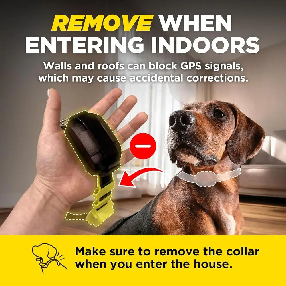 Wireless Dog Fence with GPS, No Monthly Fees, Customizable Boundary, Waterproof Collar for Dogs Over 15 Lbs