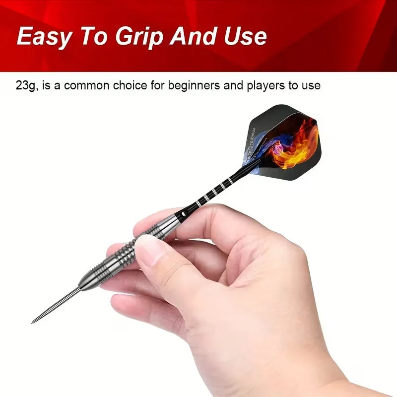 Upgrade your practice sessions with this six piece steel tip darts set, engineered for precision, durability, and confident throws.