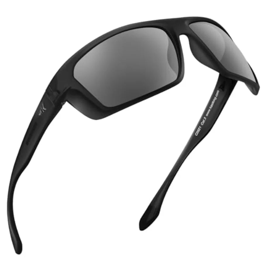 Huzzah Polarized Sport Sunglasses for Men and Women, Ideal for Driving Fishing Cycling and Running, UV Protection