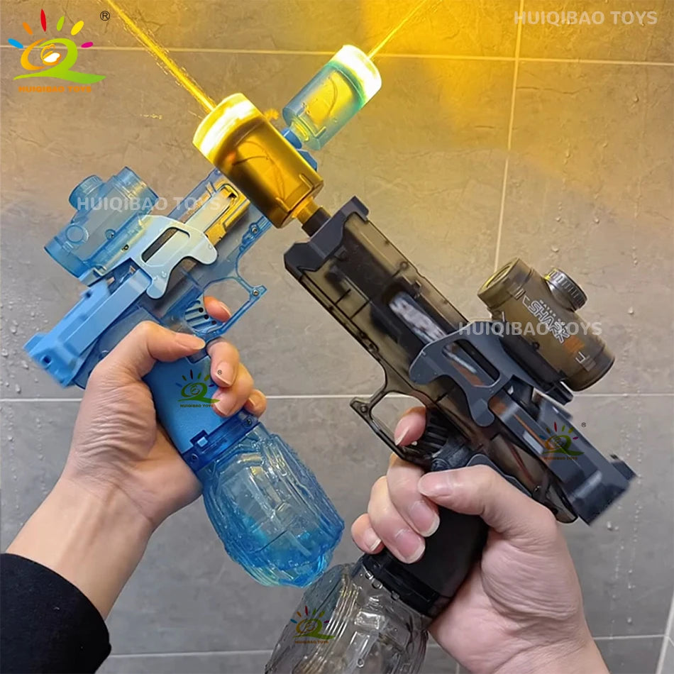 HUIQIBAO Electric Pulse Water Gun With Flame Sensor Light Toy For Outdoor Beach