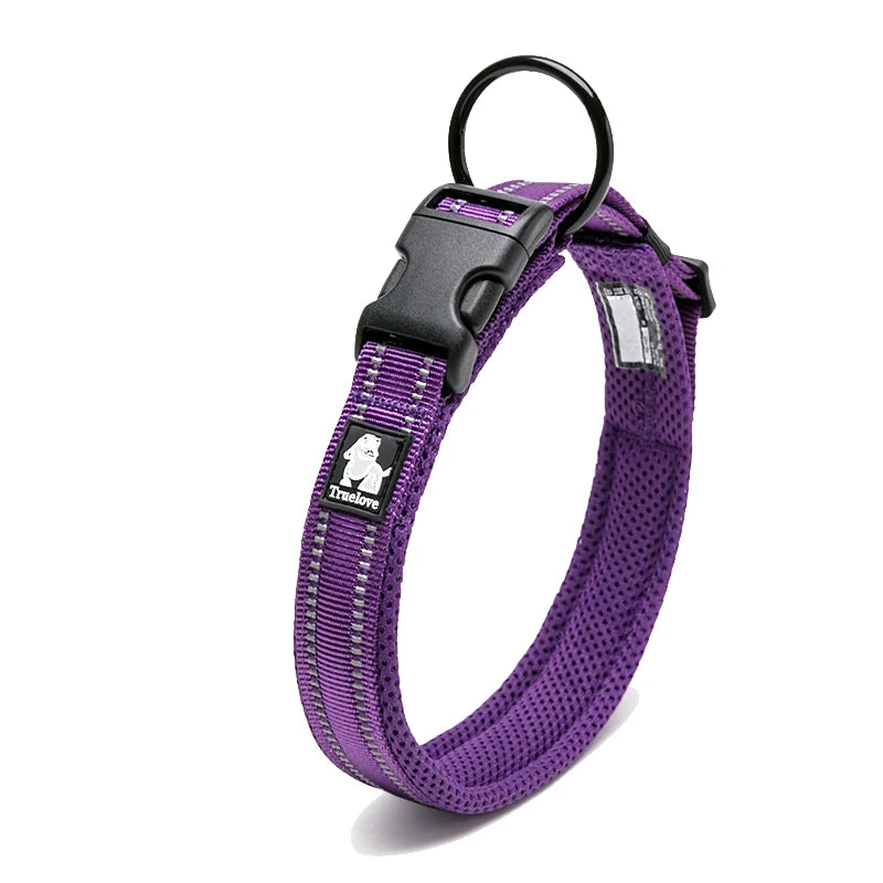Winhyepet Padded Nylon Dog Walking Collar Reflective Buckle 11 Colors
