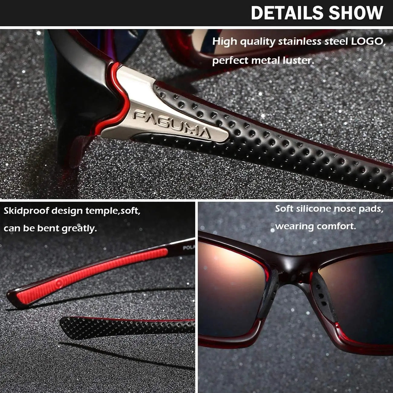 Polarized Sports Sunglasses for Men Cycling Driving Fishing UV400 Protection