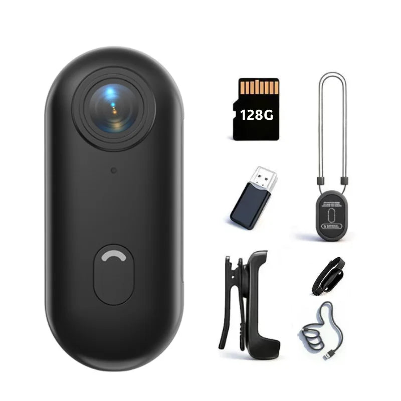 4K Hd Mini Body Camera Wearable Thumb Size Action Camera Anti-Shake Portable Pocket Cam Travel Motorcycle Cycling Vlog Recorder