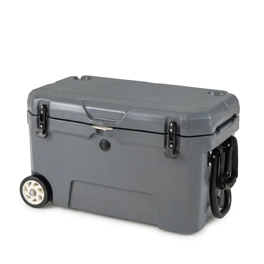 Portable Hard Cooler with 6-Day Ice Retention, Rolling Ice Chest, Telescoping Handle, Wheels, Dual Cup Holders,, Custom