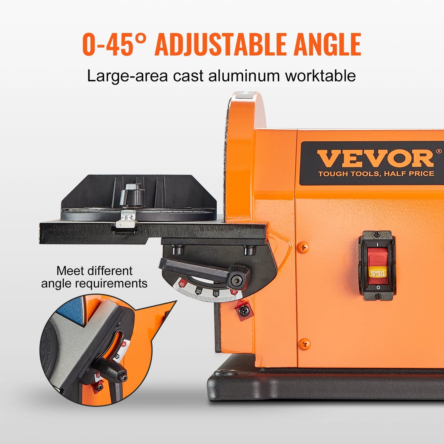 SucceBuy Belt Disc Sander Combo with 5A/4.3A/2.5A Induction Motor Sanding Machine Woodworking Deburring Grinder Combo Bench