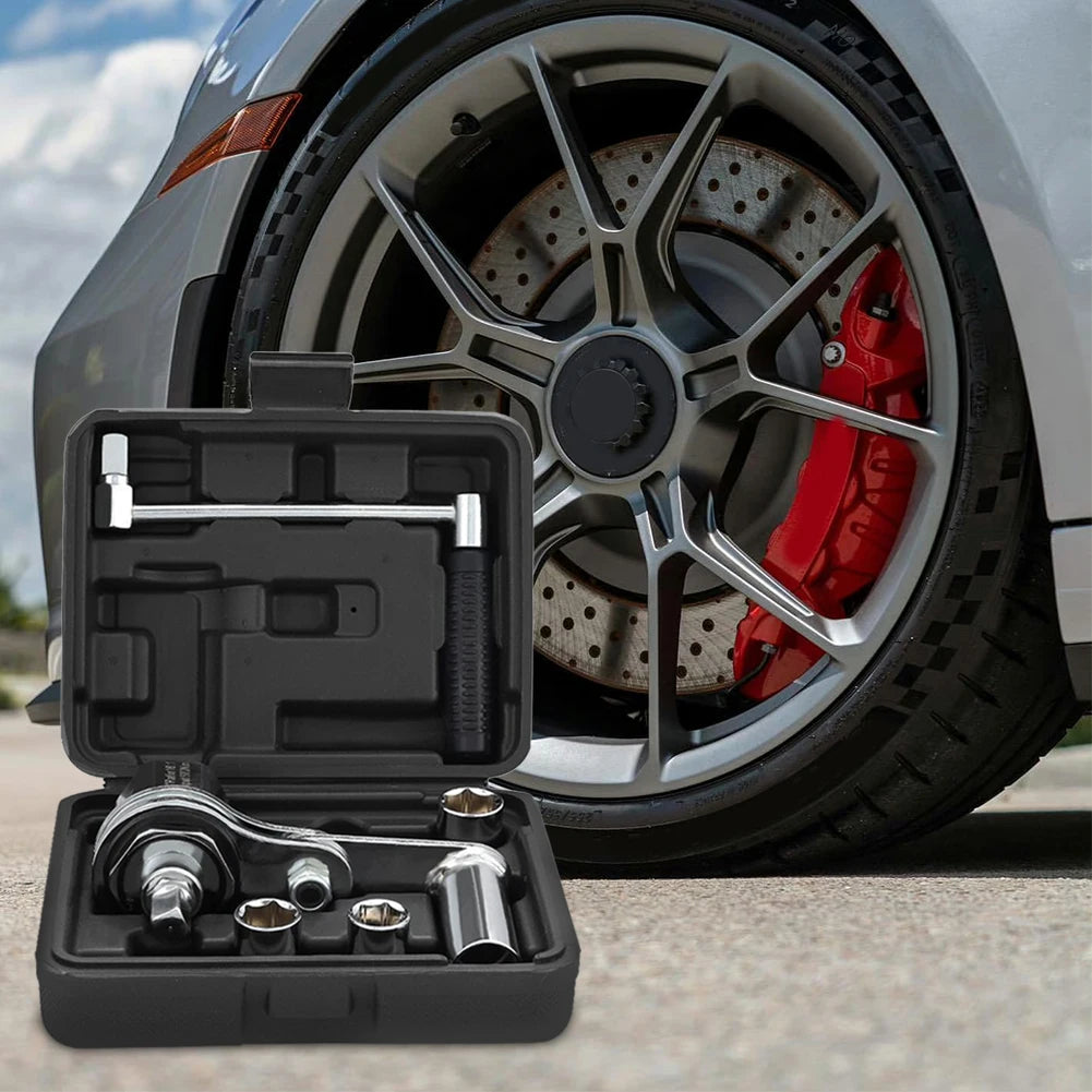 Chrome Vanadium Steel Torque Multiplier Wrench Set with 17mm/19mm/21mm Sockets Lug Nut Remover for Loosening Car Tire Lug Nuts
