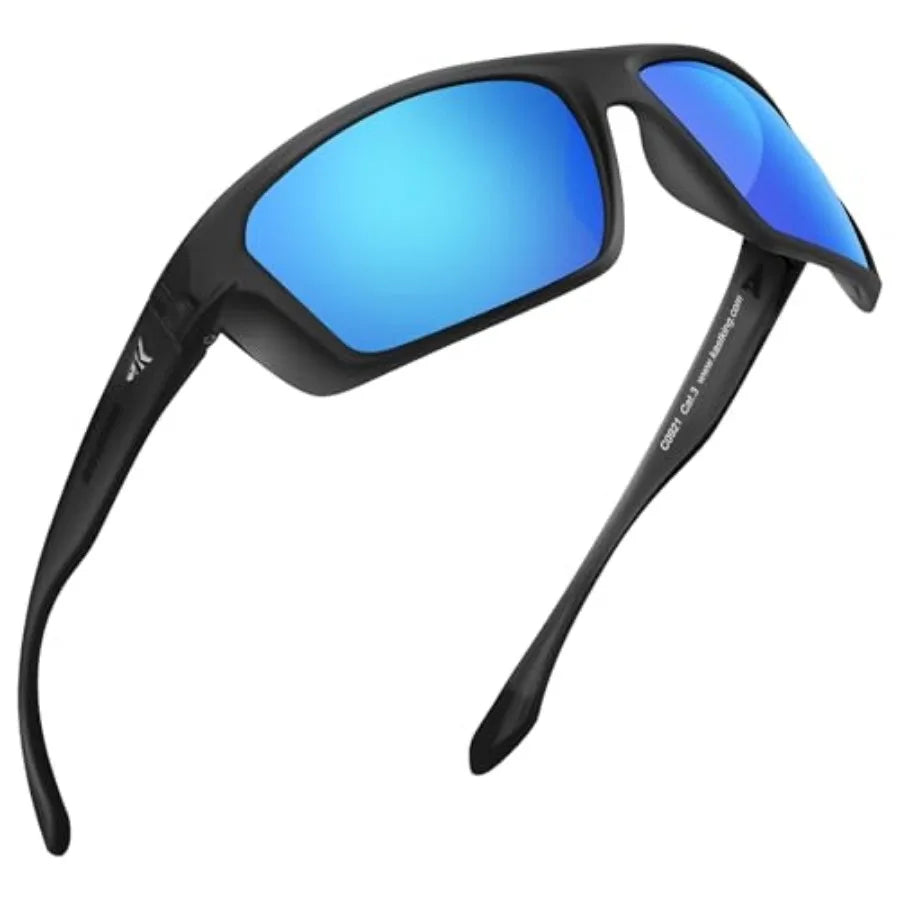 Huzzah Polarized Sport Sunglasses for Men and Women, Ideal for Driving Fishing Cycling and Running, UV Protection