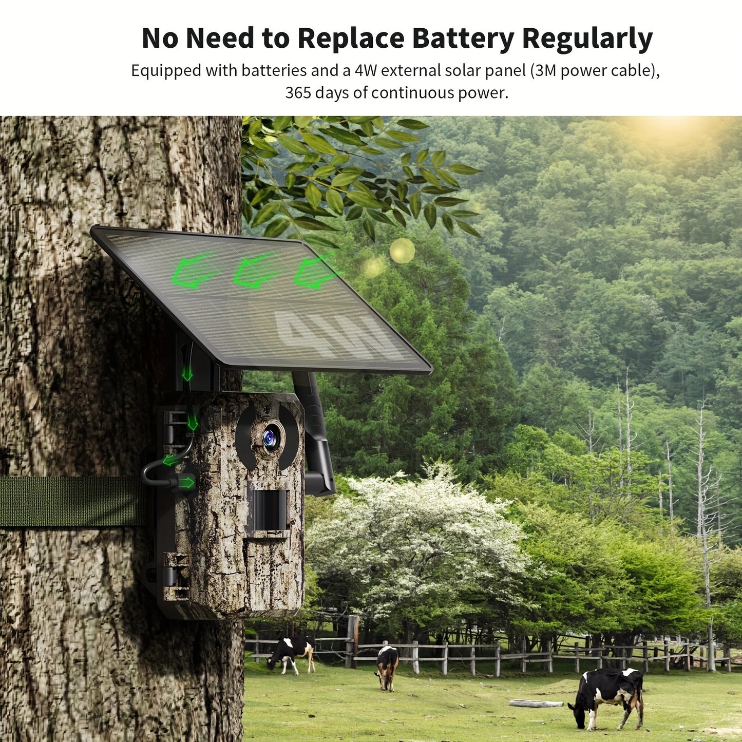 4G LTE Cellular Trail Cameras 3rd Gen with Live Streaming, Game Camera Built-in SIM Card with Motion Activated 0.2s Trigger Time