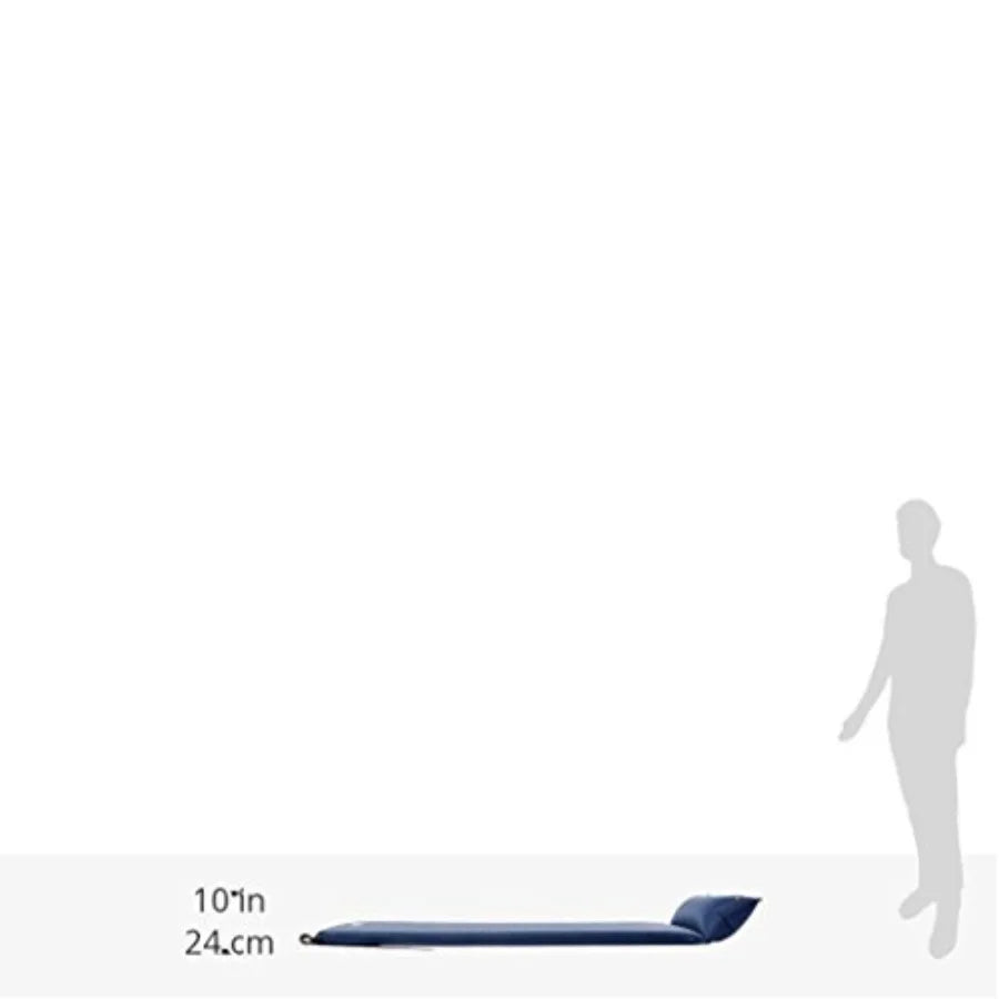 Self-Inflating Sleeping Pad with Pillow, Lightweight Inflatable Camp Pad with Extra Support and Quick Deflation, No Air Pump Ne