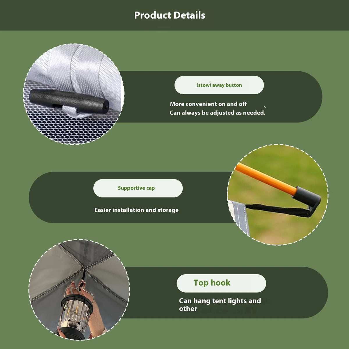 Small Silver Automatic Tent Sunshade Quick Setup Portable Shelter