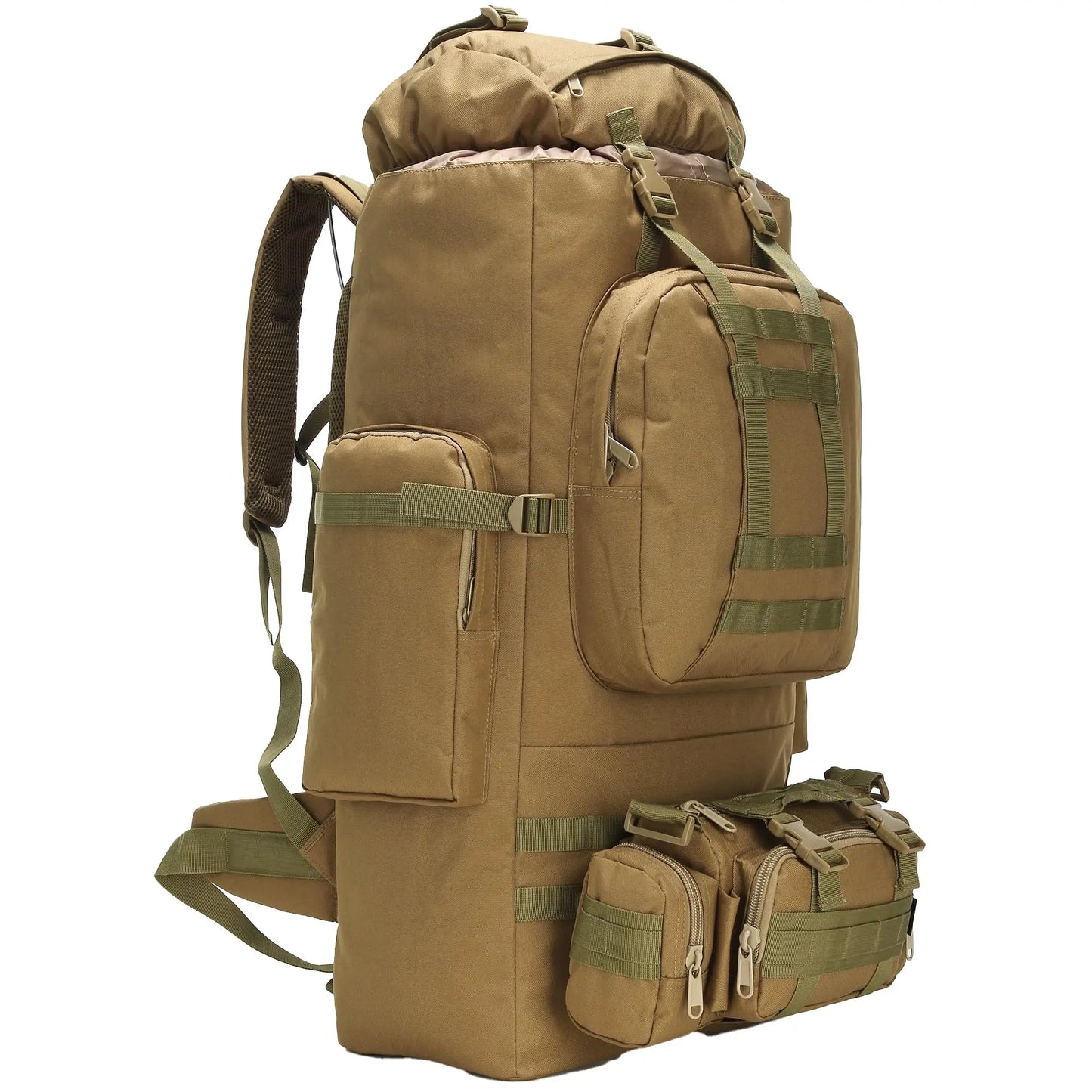 Conquer rugged trails with a versatile 100L MOLLE hiking backpack built for serious outdoor adventures.