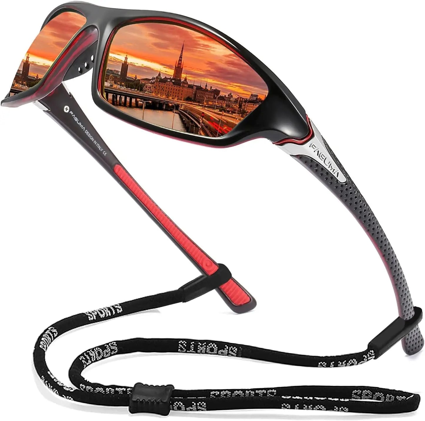 Polarized Sports Sunglasses for Men Cycling Driving Fishing UV400 Protection