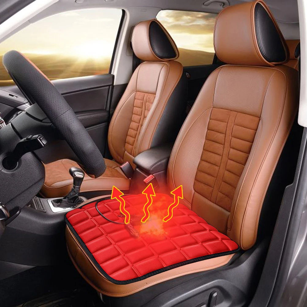 12V Car Seat Heated Cover Adjustable Temperature Electric Heating Pads 40W Car Seat Heating Cushion Anti-slip Winter Pad Cushion