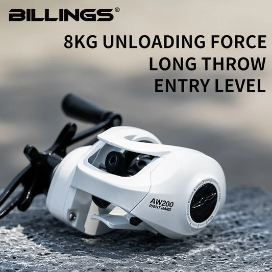BILLINGS Baitcasting Reel 8KG Max Drag 6.3 To 1 Gear Ratio for Fishing