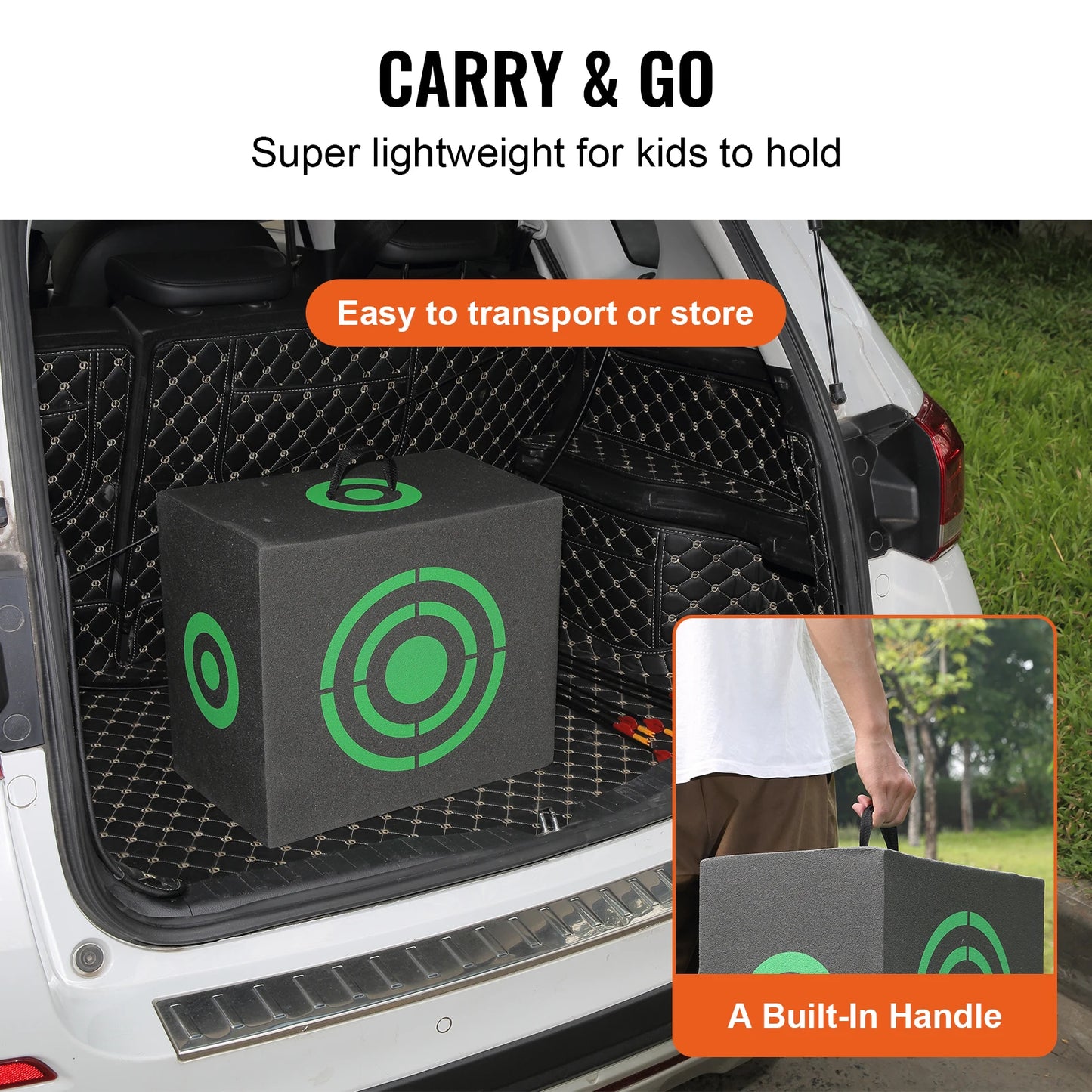 Transform your backyard into an instant archery range with this all-side shooting target that welcomes arrows from any angle for endless fun.