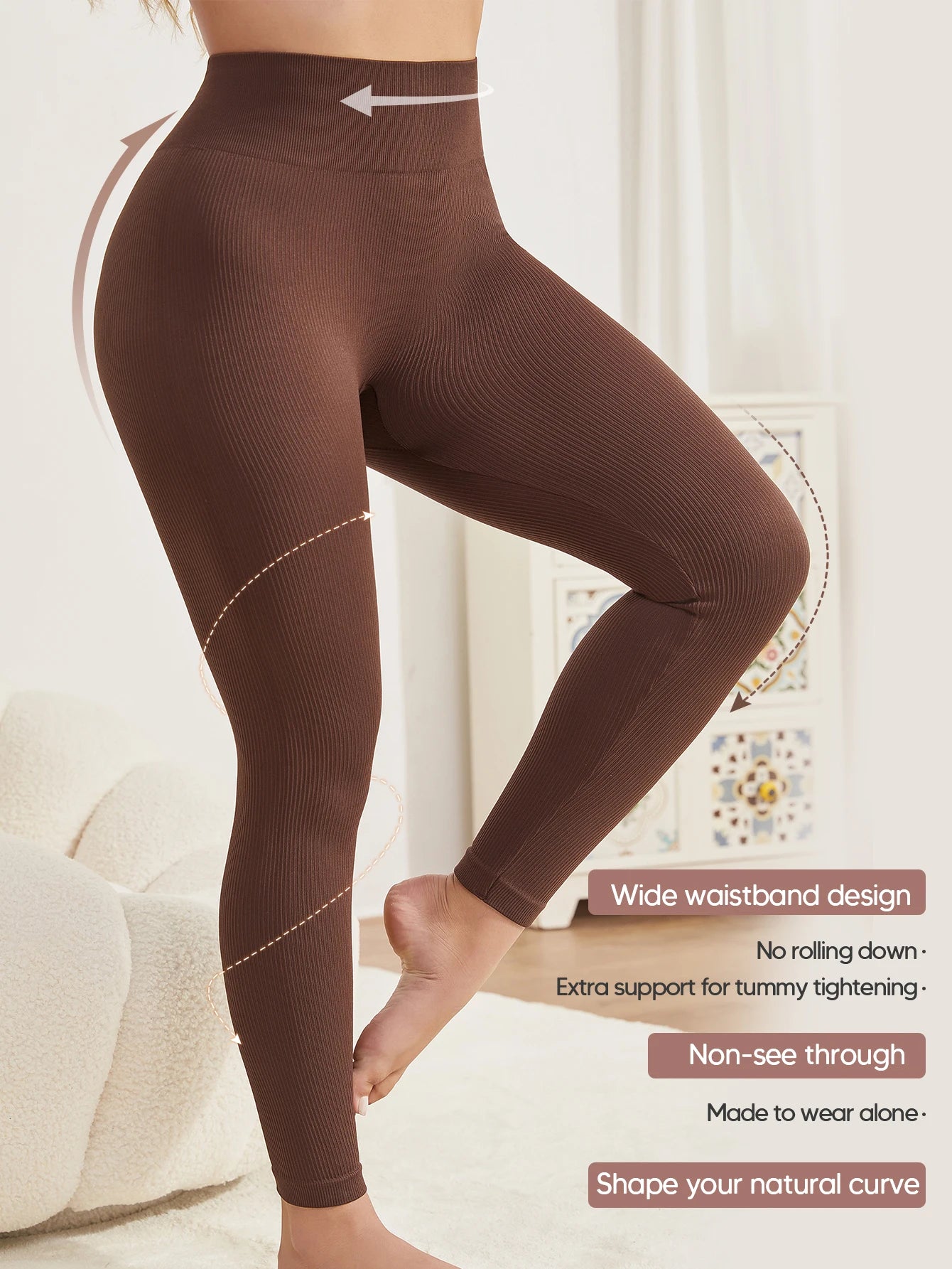 High Waisted Leggings For Women Tummy Control Non See Through Yoga Pants
