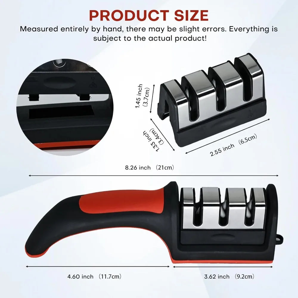 Rediscover razor sharp performance with this easy three stage sharpener, designed to renew dull blades, protect edge life, and simplify daily kitchen upkeep.