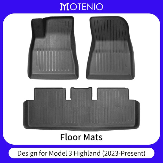 Design for Tesla Floor Mat Model Y 2020-2024 Car Trunk Mat Luggage Mat TPE Waterproof Anti-Slip Set Floor Liner Mat Accessories