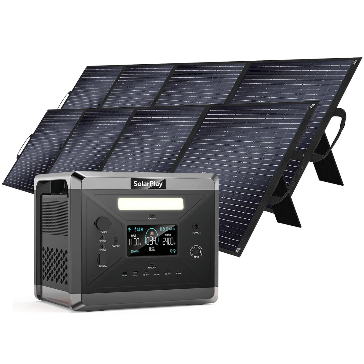 You can power your adventures and safeguard your home against outages with the versatile SOLARPLAY Q2501 portable energy station designed for off-grid living.