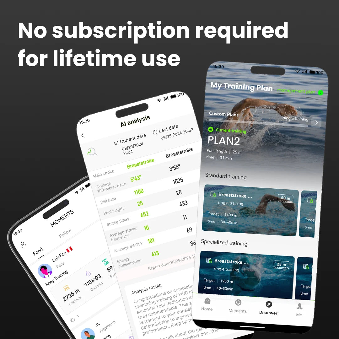 Transform your swim training with real-time data tracking that turns every lap into a precise workout.
