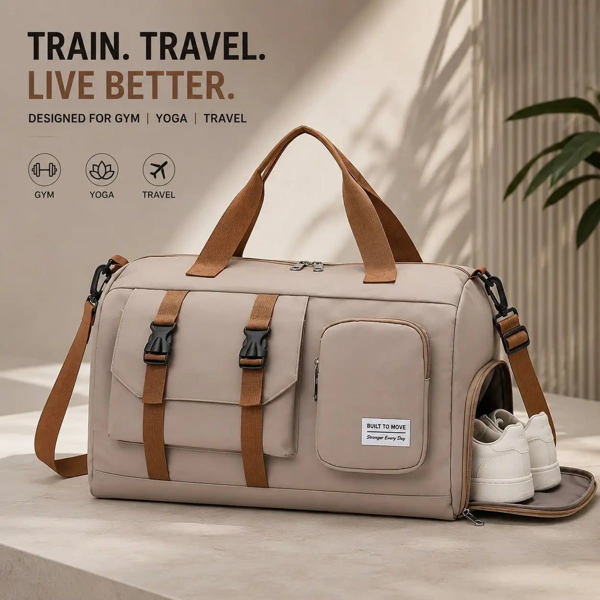 Prepare for your next adventure with a spacious travel tote designed to keep all your essentials organized while you navigate busy schedules.