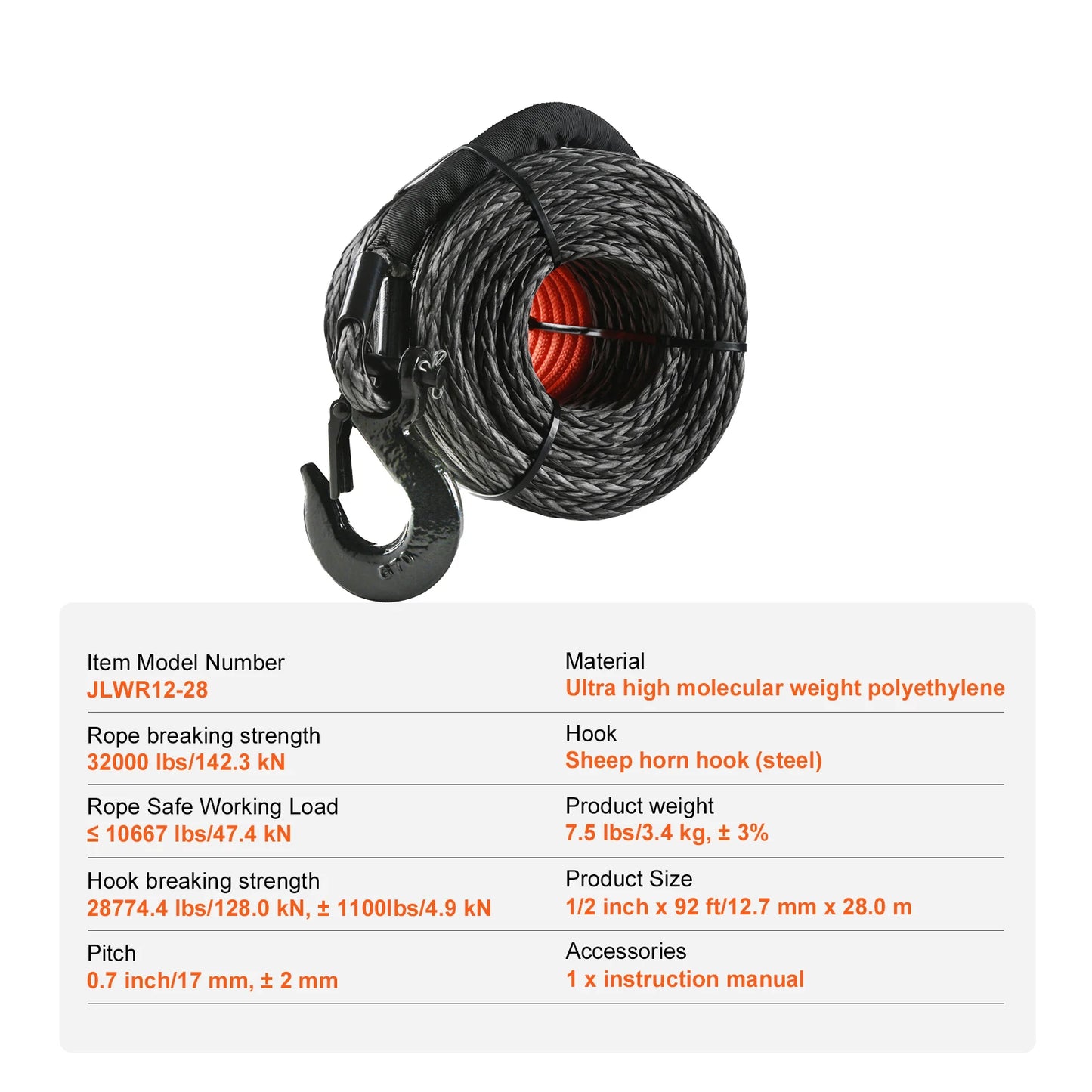 Transform your off-road recovery with a winch rope that delivers superior strength while remaining half the weight of steel.