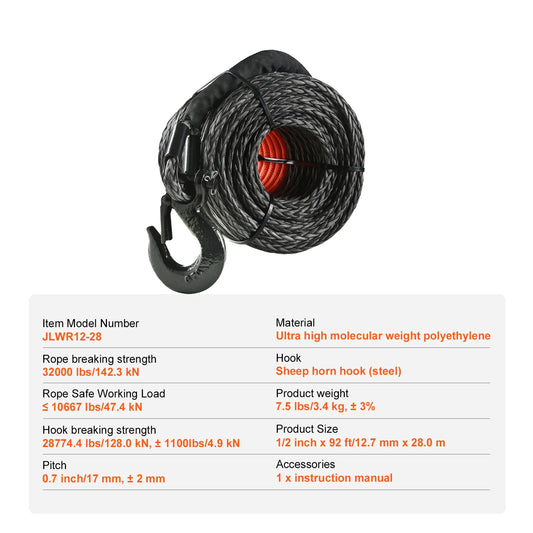 Transform your off-road recovery with a winch rope that delivers superior strength while remaining half the weight of steel.
