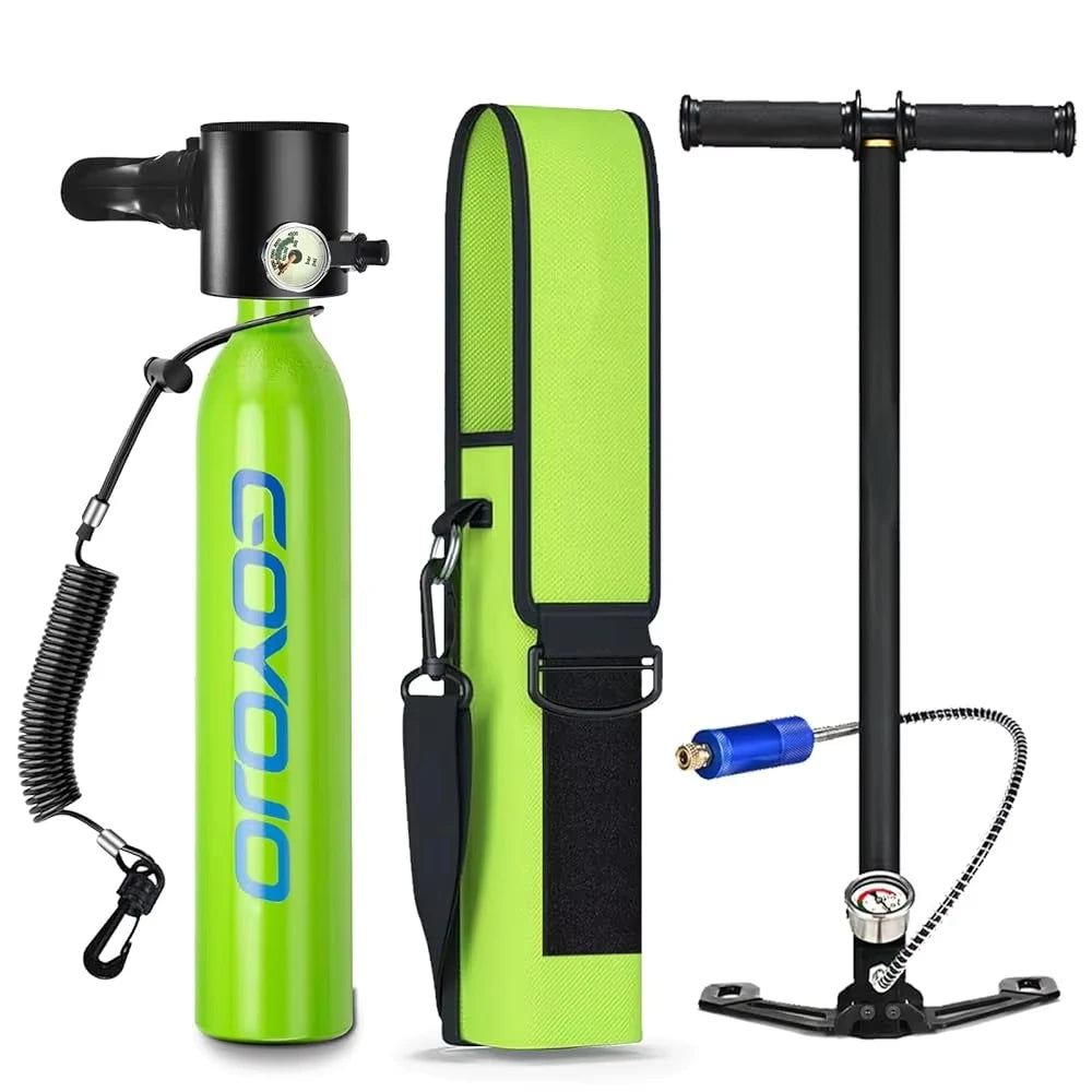 Discover effortless underwater breathing anytime with this reusable mini scuba tank kit designed for safe training.