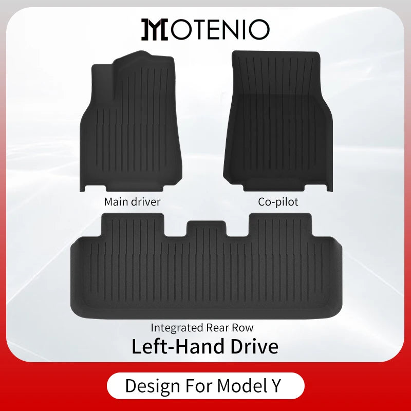 Design for Tesla Floor Mat Model Y 2020-2024 Car Trunk Mat Luggage Mat TPE Waterproof Anti-Slip Set Floor Liner Mat Accessories