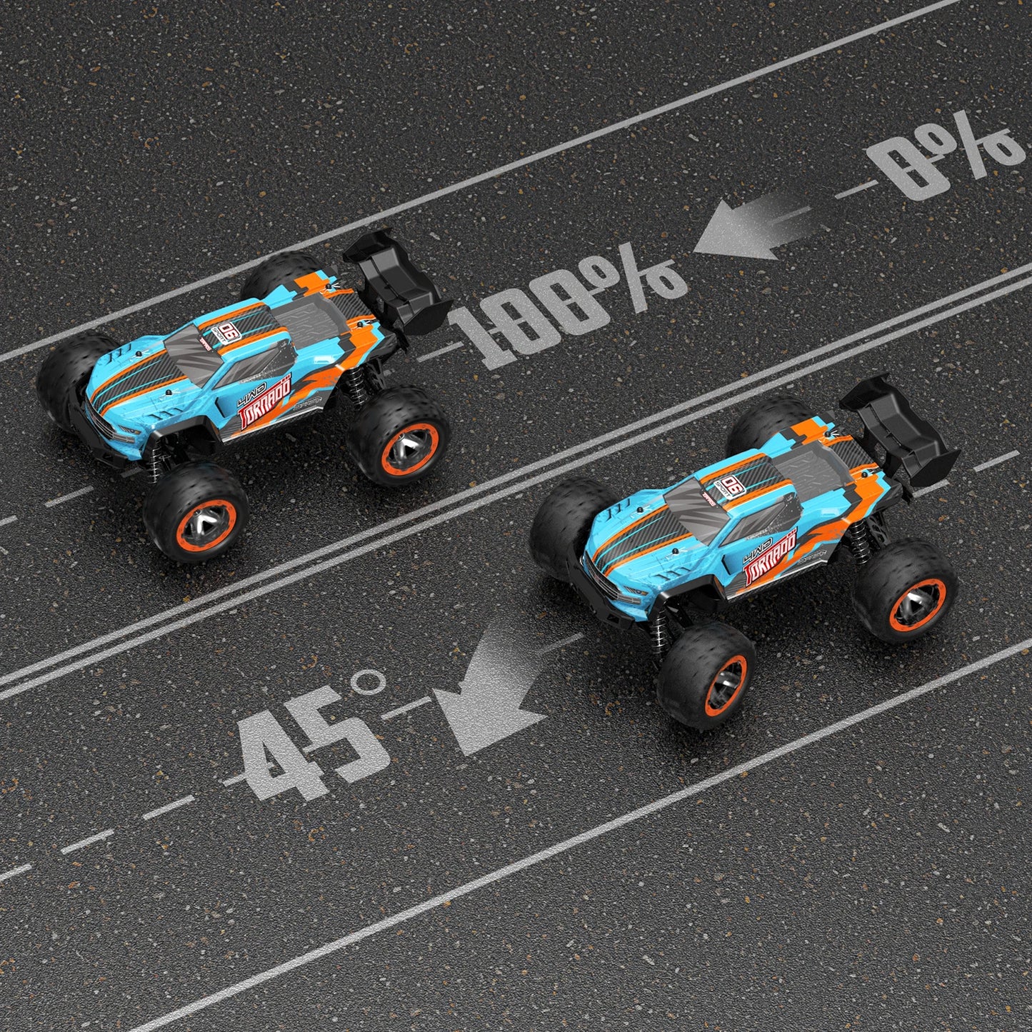 RACENT RC Truck 1:16 4x4 All Terrain RC Car 40KPH High Speed Remote Control Cars for Adults