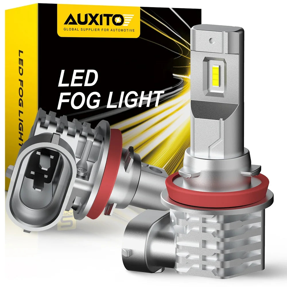 AUXITO 2Pcs Canbus H11 H8 LED Fog Light Bulbs H10 HB4 9006 HB3 9005 H16JP Yellow White LED Bulb Car Driving Lamp for Toyota Ford