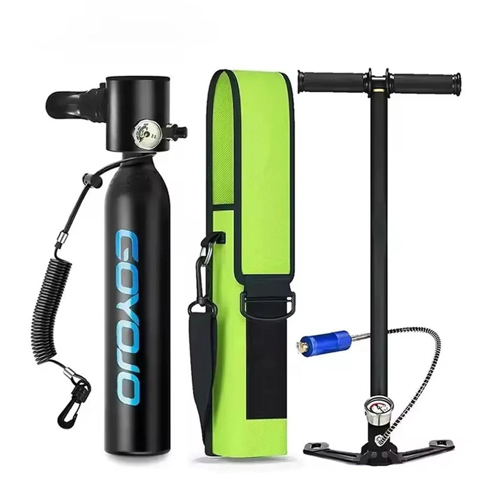 Discover effortless underwater breathing anytime with this reusable mini scuba tank kit designed for safe training.