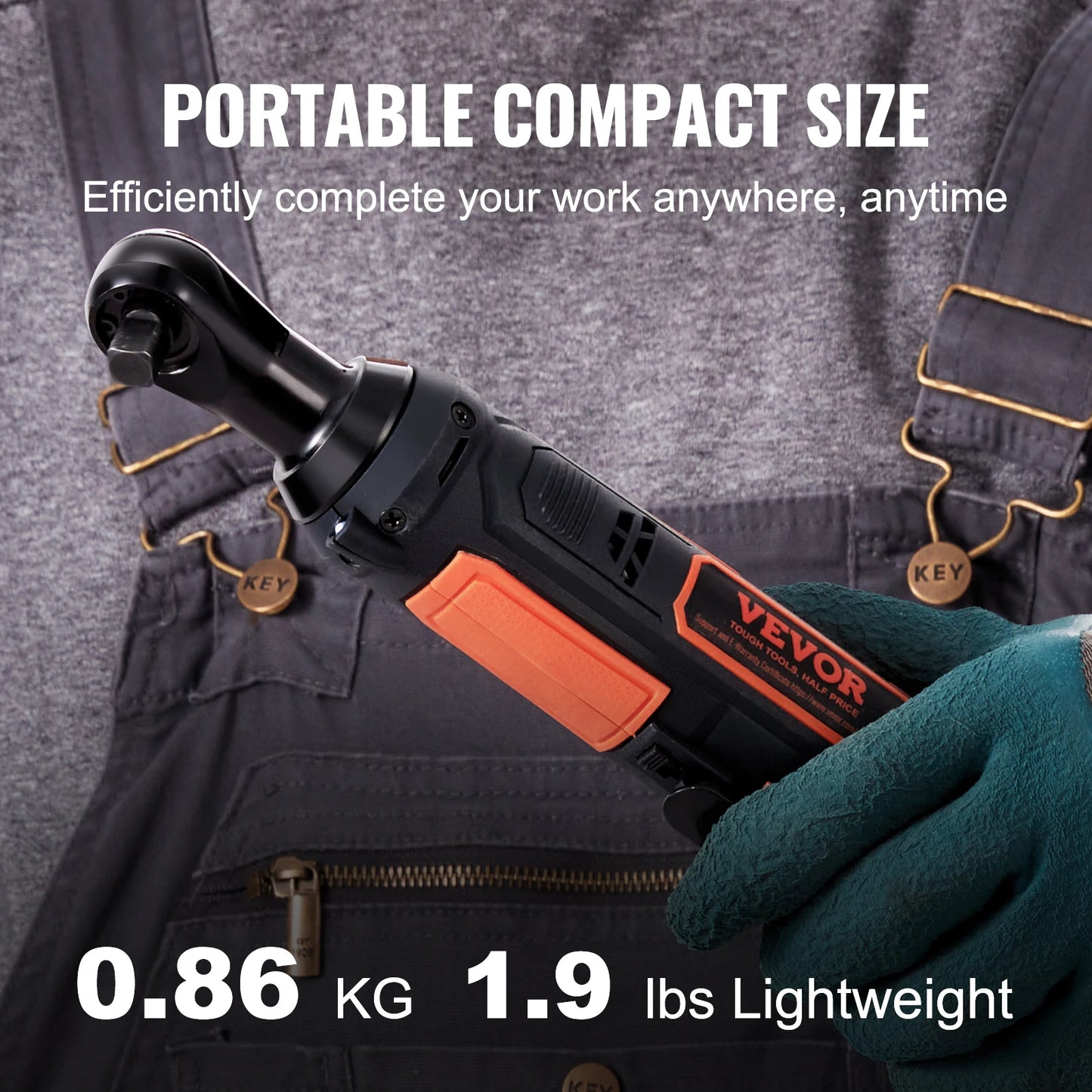 SucceBuy 3/8  Cordless Electric Ratchet Wrench Set 12V 33 Ft-lbs Power Ratchet Tool Kit 45-Min Fast Charge 2-Pack 2.0Ah Battery