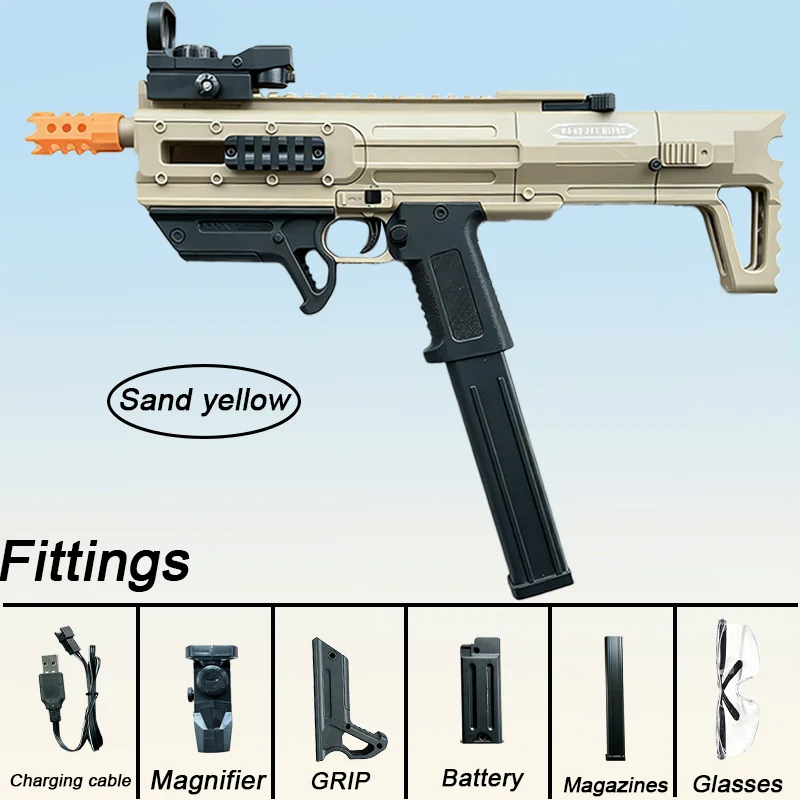 Rechargeable electric toy gun, equipped with a scope and bullet magazine - high performance - power air gun/RPG-style rifle, rea