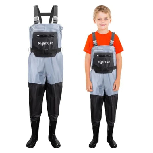 Youth Waterproof Chest Fishing Waders With Boots for Boys and Girls