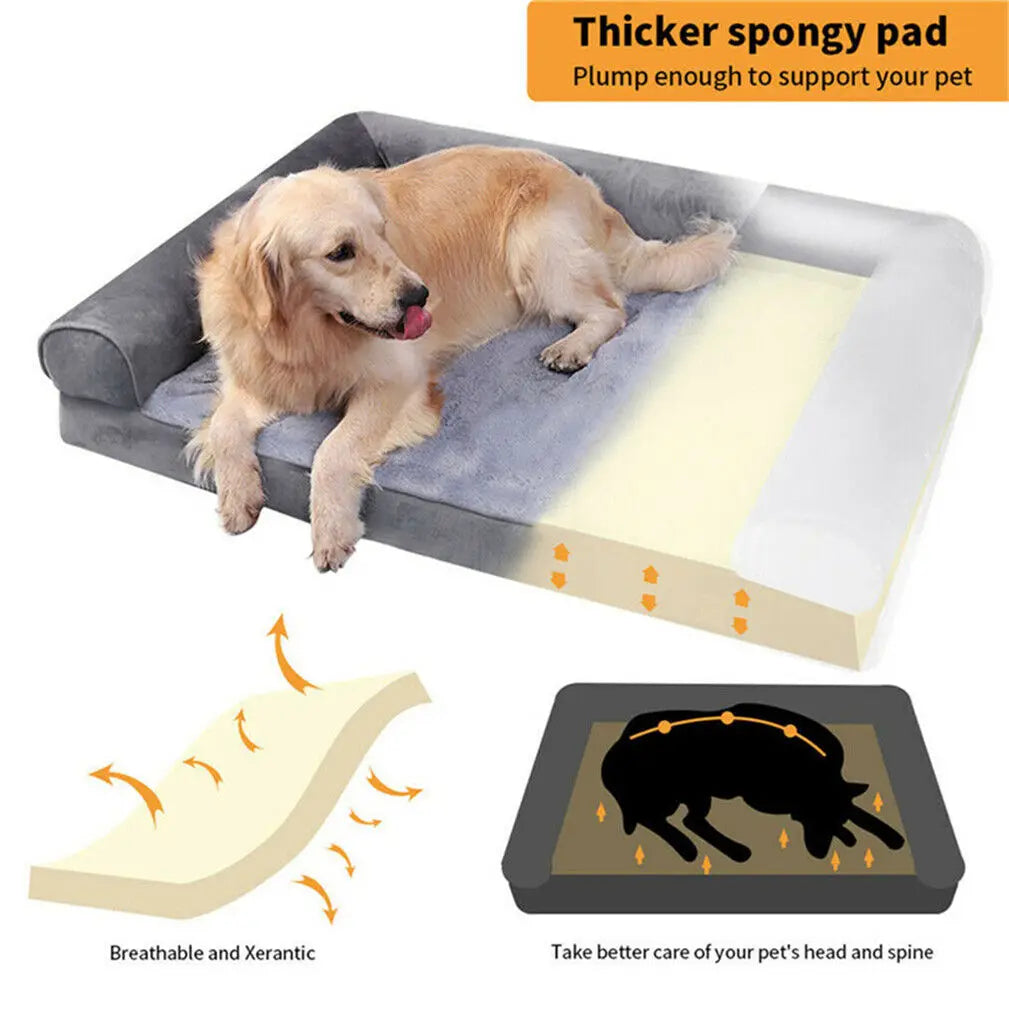 Extra Large Orthopedic Dog Bed Mattress with Removable Washable Cover