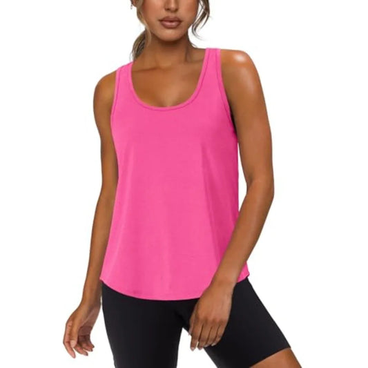 WIHOLL Women's Workout Tank Tops Sleeveless Athletic Racerback for Gym Yoga Running - Summer Fitness Tops Scoop Neck S-XXL