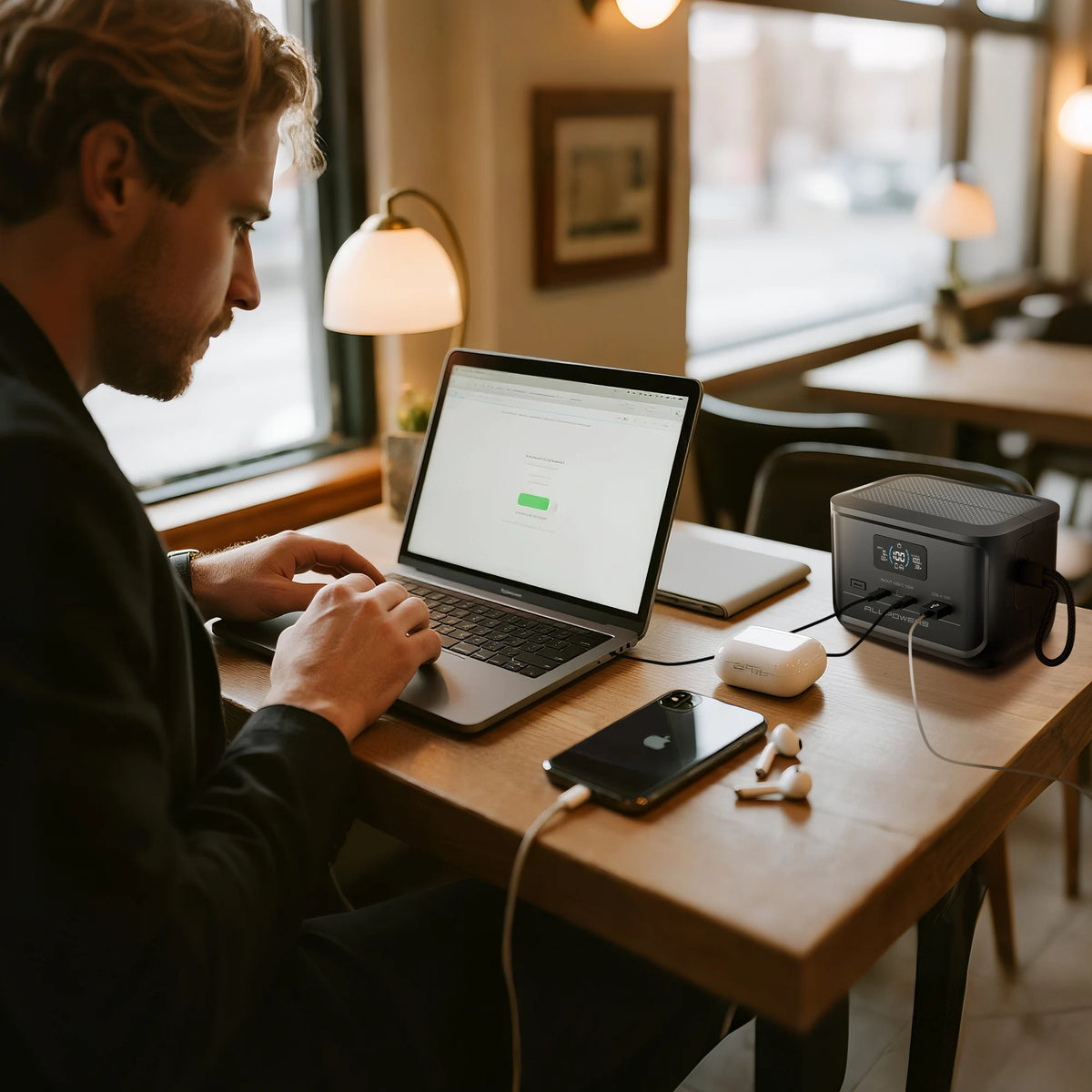 Keep your adventures powered up and your home ready for unexpected outages with the Allpowers Solax P100 portable power station.