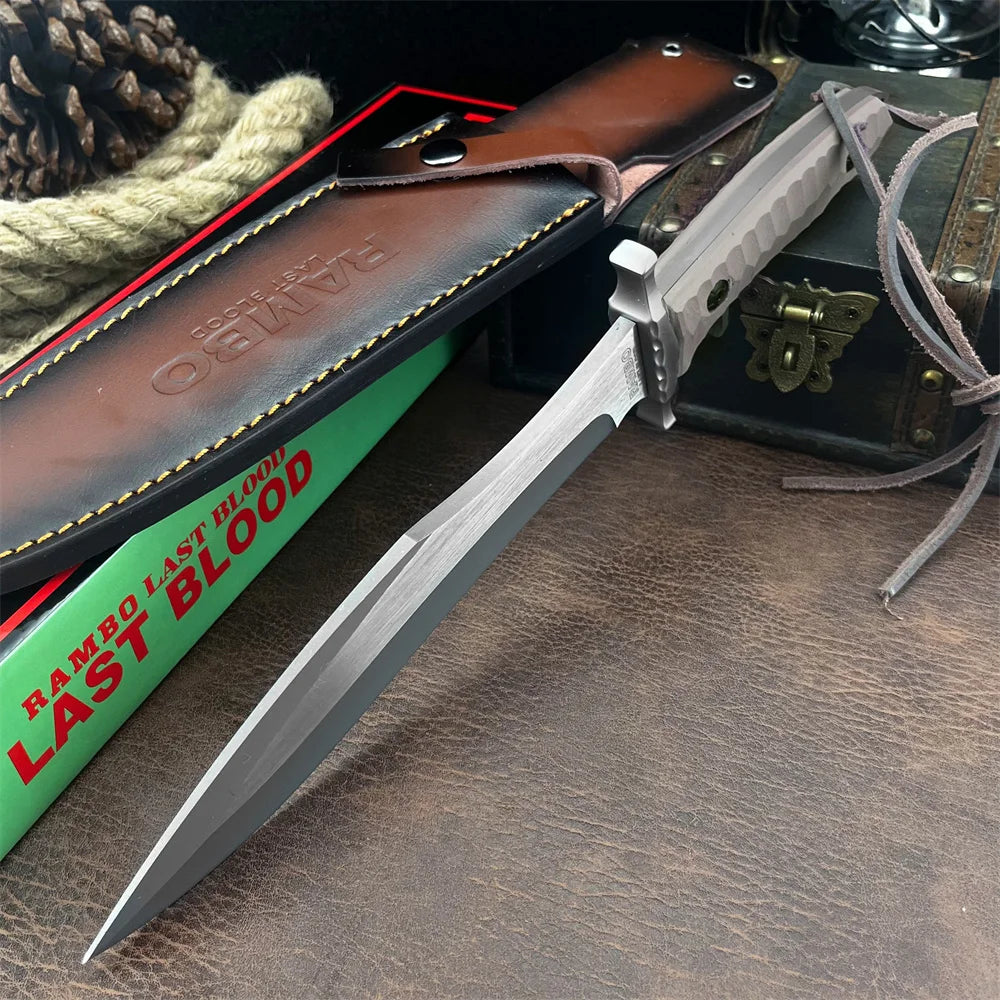 MK9 High-hardness Large Straight CutterD2 Steel Blade G10 Handle Outdoor EDC Camping Hiking Knife Survival Hunting Tool
