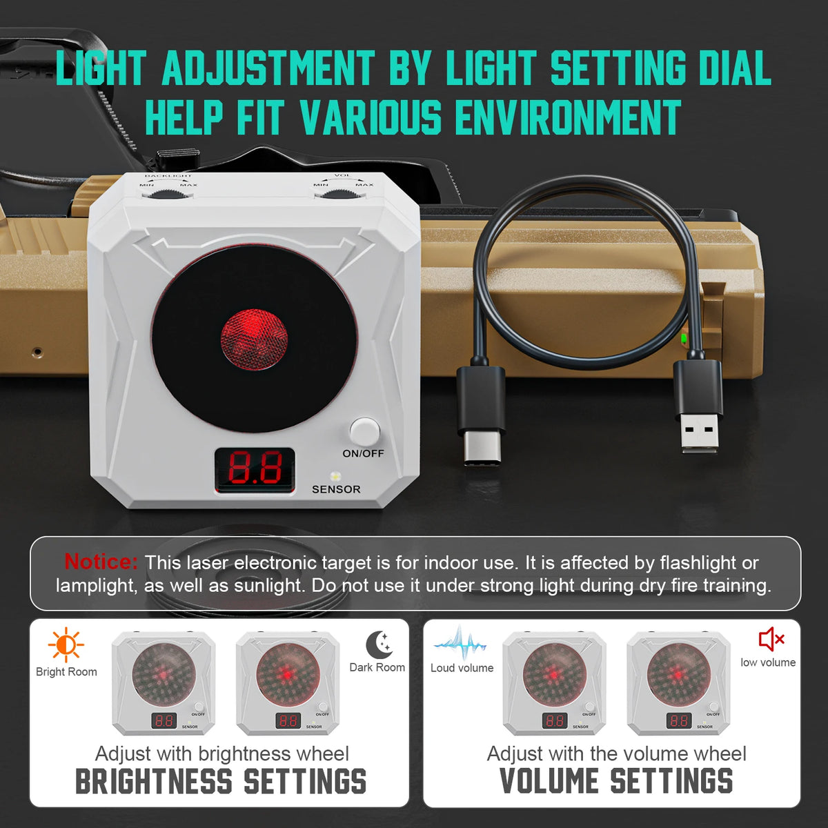 Electronic Infrared Laser Target for Shooting Practice with Sound Effects