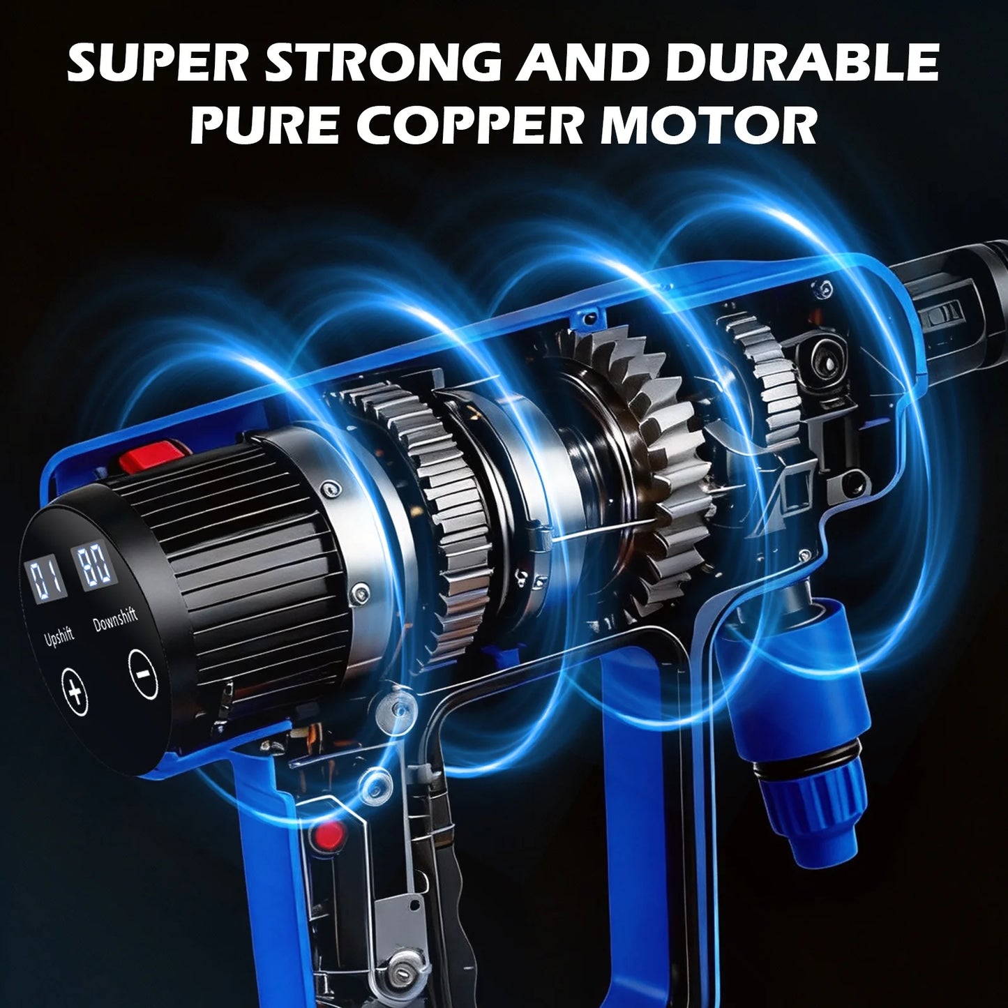 21V Portable Cordless Car Washer High Pressure Spray Water Gun 900PSI with 6-in-1 Nozzle 10-Speed Adjustment 2x 4.0Ah Batteries for Car Garden Floor Watering Plants