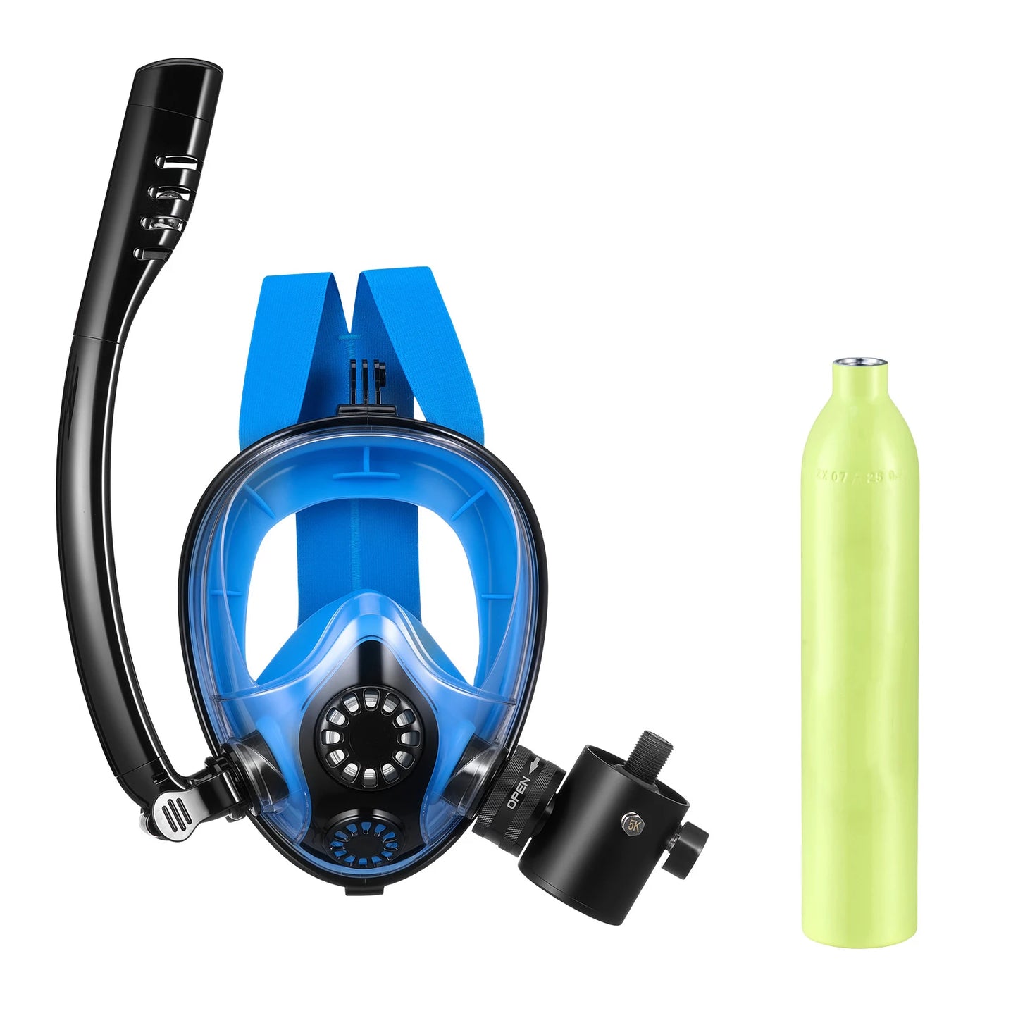 SucceBuy Mini Scuba Tank 0.5 L/1.9 L Portable Diving Tank for Underwater Breathing Emergency Rescue Pony Bottle for Snorkeling